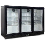 Barkoeler 3 glas schuifdeuren zwart 320 liter 230W merk TopCold Barkoeler 3 glas schuifdeuren zwart 320 liter 230W merk TopCold