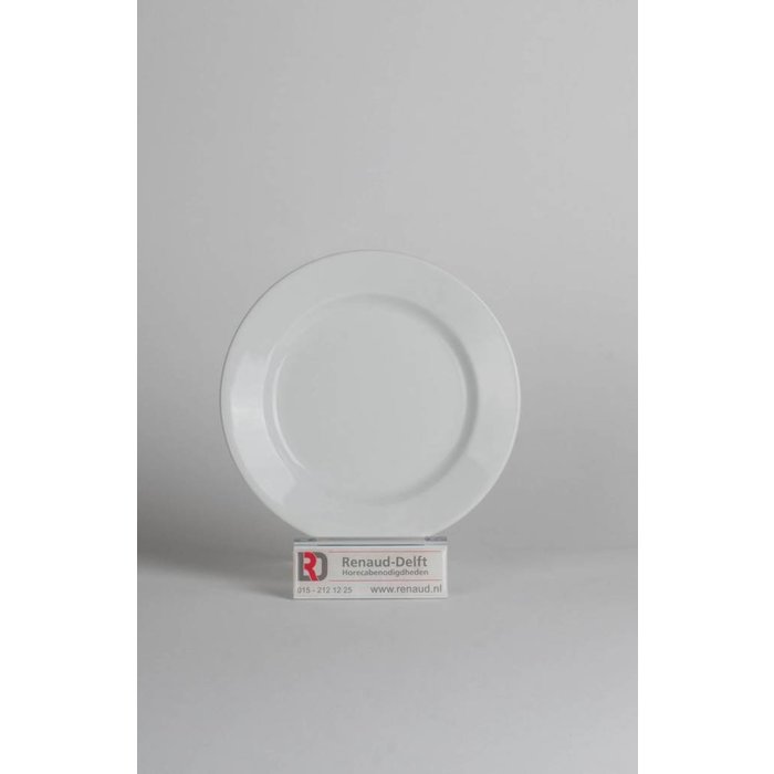 Renaud Ampio plat bord 17cm brede rand doos à 24 wit hard hotelporselein € 1,06 per stuk