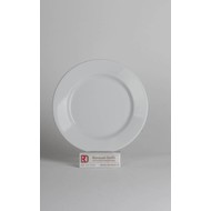 Ampio plat bord 19cm brede rand doos à 24 wit hotelporselein