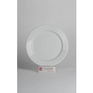 Ampio plat bord 21cm brede rand doos à 24 wit hard hotelporselein