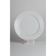 Ampio plat bord 24,5cm doos à 24 brede rand wit hard hotelporselein