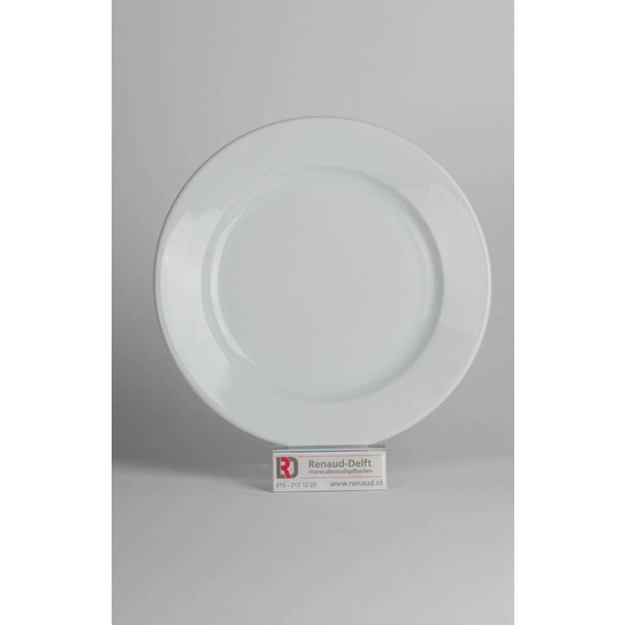 Renaud Ampio plat bord 24,5cm doos à 24 brede rand wit hard hotelporselein € 3,62 per stuk