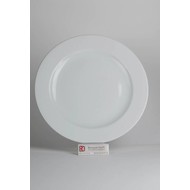 Ampio plat bord 31cm brede rand doos à 12 wit hard hotelporselein
