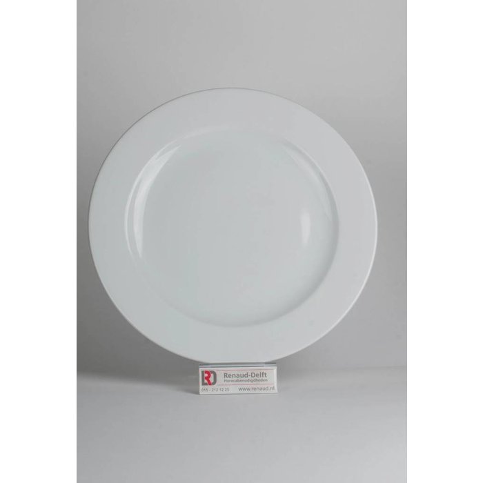 Renaud Ampio plat bord 31cm brede rand doos à 12 wit hard hotelporselein € 3,95 per stuk