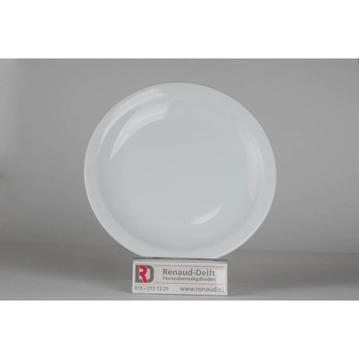 Renaud Stretto plat bord 17cm smalle rand doos à 24 wit hard hotelporselein € 1,26 per stuk