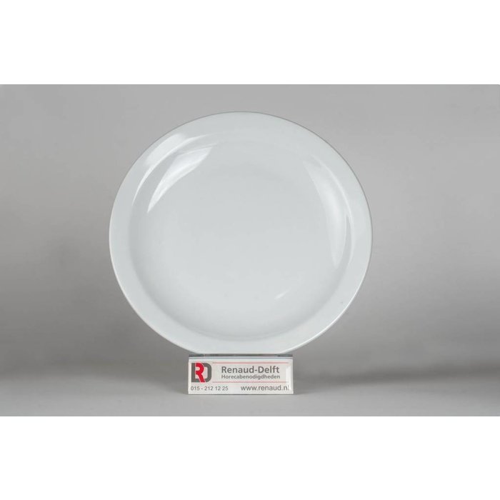 Renaud Stretto plat bord 21cm smalle rand doos à 24 wit hard hotelporselein € 1,60 per stuk
