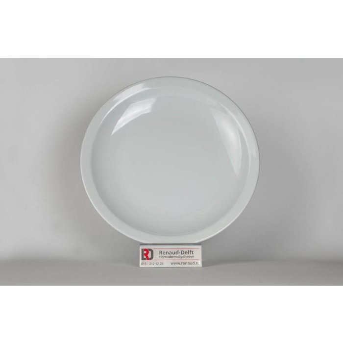 Renaud Stretto plat bord 24cm smalle rand doos à 12 wit hard hotelporselein € 1,80 per stuk