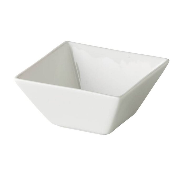 Q Fine China Kom vierkant 8,9 cm 100 ml – per 6 stuks