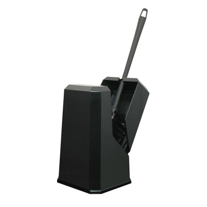 Euro Products Toiletborstelhouder kunststof zwart