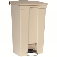 Pedaalemmer afvalbak m/wieltjes 87ltr beige 50x41x82,5cm