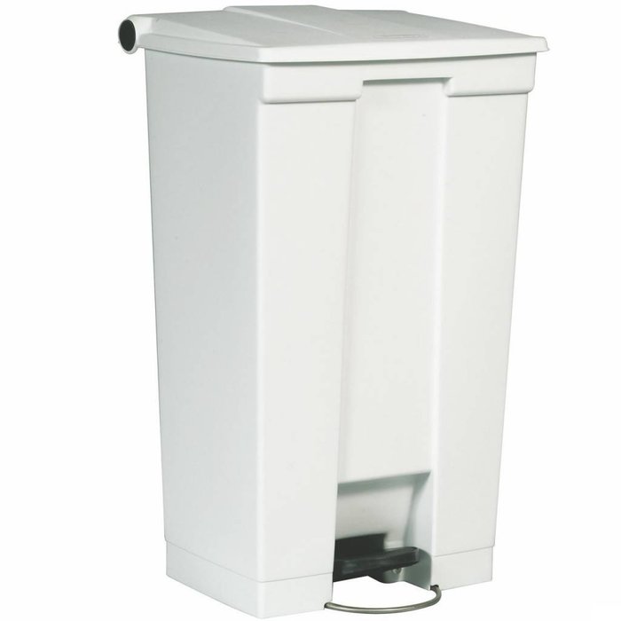 Pedaalemmer afvalbak m/wieltjes 87ltr wit 50x41x82,5cm Rubbermaid