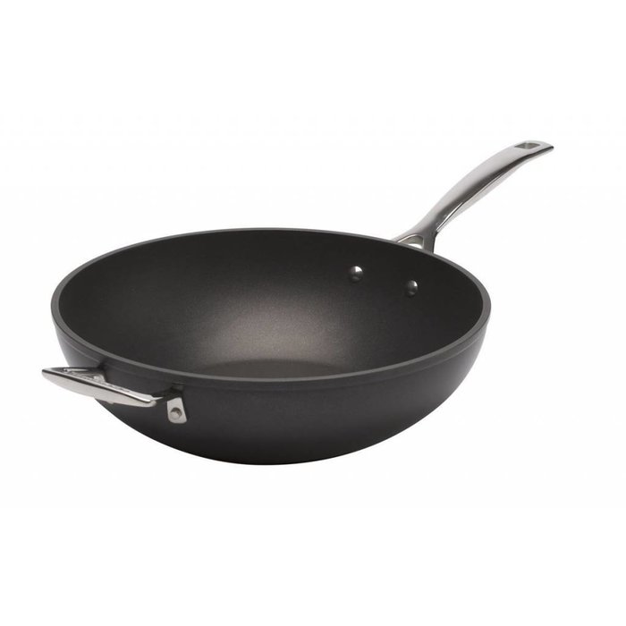 Le Creuset wokpan Ø30cm 4,7ltr m/rvs steel antikleef Les Forgees