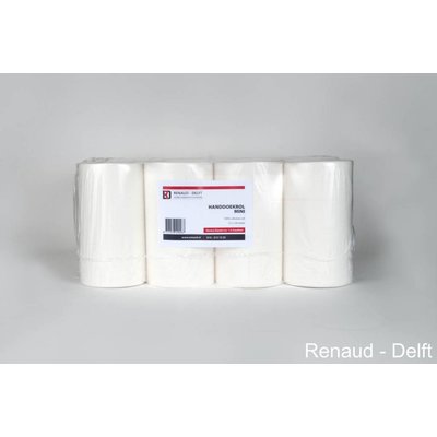Minirol poetspapier 133x0,20 mtr à 12 rol Cellulose 100% wit