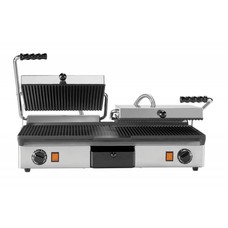 Milan toast contactgrill dubbel boven/onder geribd