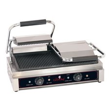 Caterchef contactgrill Duetto compact boven- onder geribd