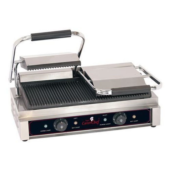 CaterChef Contactgrill geribbeld-geribbeld