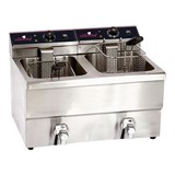 Friteuse 2x8ltr m/aftapkraan