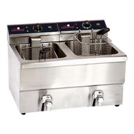 Friteuse 2x8ltr m/aftapkraan