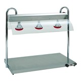 Warmhoudplaat m/brug – roestvrijstaal 18/08 – 103,6 cm