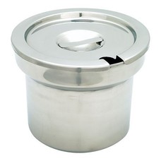 Bain Marie pot m/deksel lepeluitsparing 4,5ltr stapelbaar