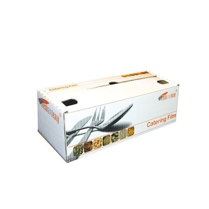 Caterfolie zelfklevend 30cm x 300 mtr. 7,5u helder in box à 1