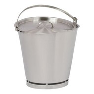 Emmer rvs m/stootrand en maatverdeling 10ltr Emmer rvs m/stootrand en maatverdeling 10ltr