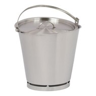 Emmer rvs m/stootrand en maatverdeling 10ltr