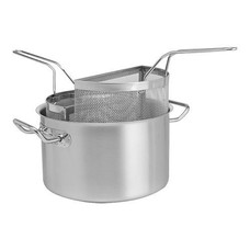 Pastakookpan rvs Ø24cm 7ltr m/2 pasta vergieten inclusief glazen deksel