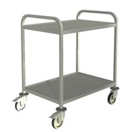 Serveerwagen 80x60cm-2 vierkante buis 87x62x95,3cm buitenmaats