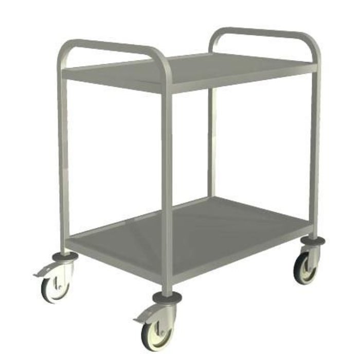 Serveerwagen 80x60cm 2 vierkante buis // 87x62x95,3cm buitenmaats