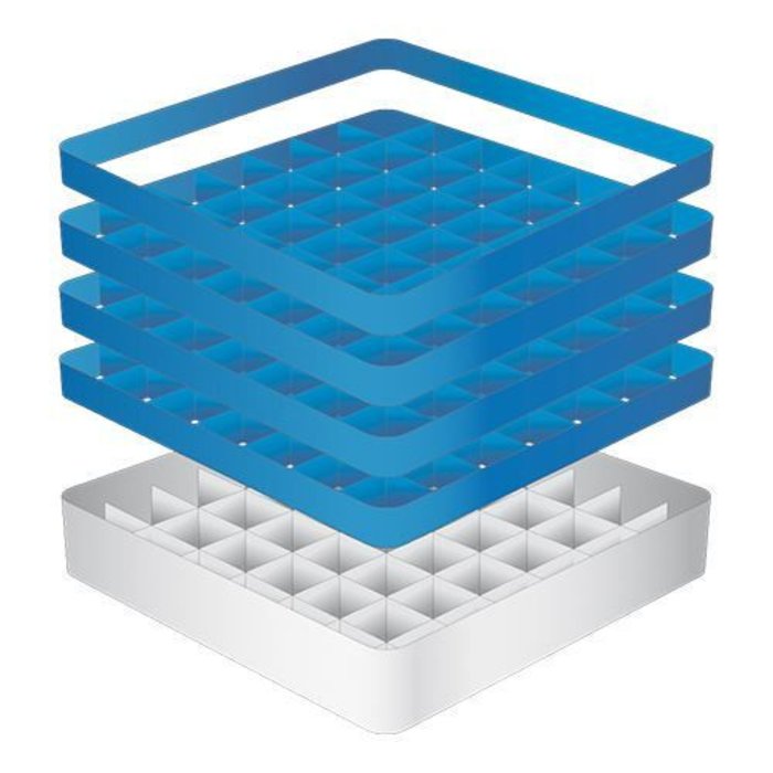 Caterracks korf 49 vakken 50x50x26cm beker