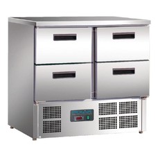 Polar koelwerkbank m/4 laden 900x700x880(h)mm 240Ltr 2.4Kw