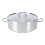 Pujadas kookpan laag model m/deksel Ø20cm 2,5ltr rvs