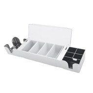 Barcenter/caddy chroom t.b.v. ingr/servet/rietjes 60x14cm Barcenter/caddy chroom t.b.v. ingr/servet/rietjes 60x14cm