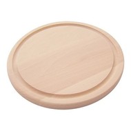 Snijplank beukenhout rond met geul Ø25cm