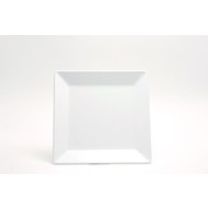 Melamine bord vierkant 26x26cm wit  doos à 6 Melamine bord vierkant 26x26cm wit  doos à 6