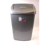 Afvalbak Techno 50 ltr Delta  kunststof grijs Afm: 66x40x33 cm.