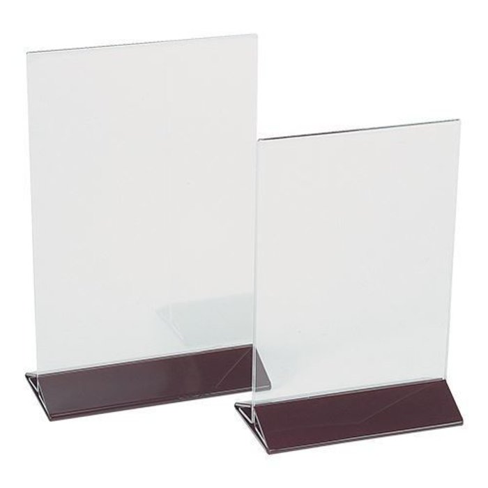 EMGA Menustandaard  A5 – plexiglas - Polymethylmethacrylaat (PMMA) – transparant