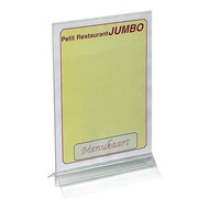 Menustandaard  A4 – plexiglas - Polymethylmethacrylaat (PMMA) – transparant