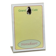Menustandaard  A4 – plexiglas - Polymethylmethacrylaat (PMMA) – transparant