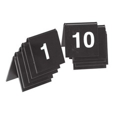 Tafelnummer set (01~10) – polystyreen (PS) – zwart