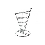 Patat friteszakhouder standaard rvs H23cm Ø12cm