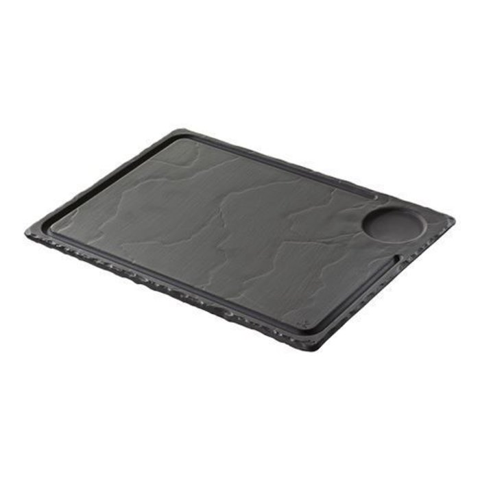 Basalt steakbord leisteen-look 10(H)x330x240mm