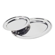 Schotel ovaal m/kraalrand rvs 60cm Schotel ovaal m/kraalrand rvs 60cm