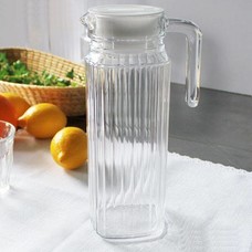 Quadro schenkkan glas m/deksel 1,4ltr Ø9,2cm  23,1(h) cm verpakt per 6