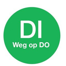 Afwasbare sticker 'di weg op do' 19 mm 500/rol – per 12 stuks