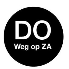 Afwasbare sticker 'do weg op za' 19 mm 500/rol – per 12 stuks