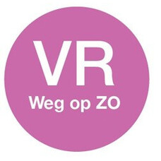 Afwasbare sticker 'vr weg op zo' 19 mm 500/rol – per 12 stuks