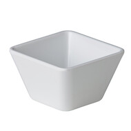 Melamine bakje 129x129x70(h)mm wit  doos à 6 stuks