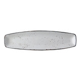 Rustic wit schaal curve 35x9,5cm doos à 6